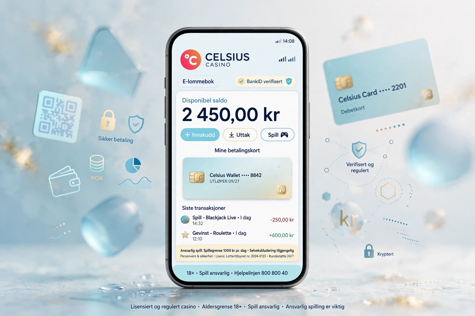elektronisk lommebok CELSIUS CASINO