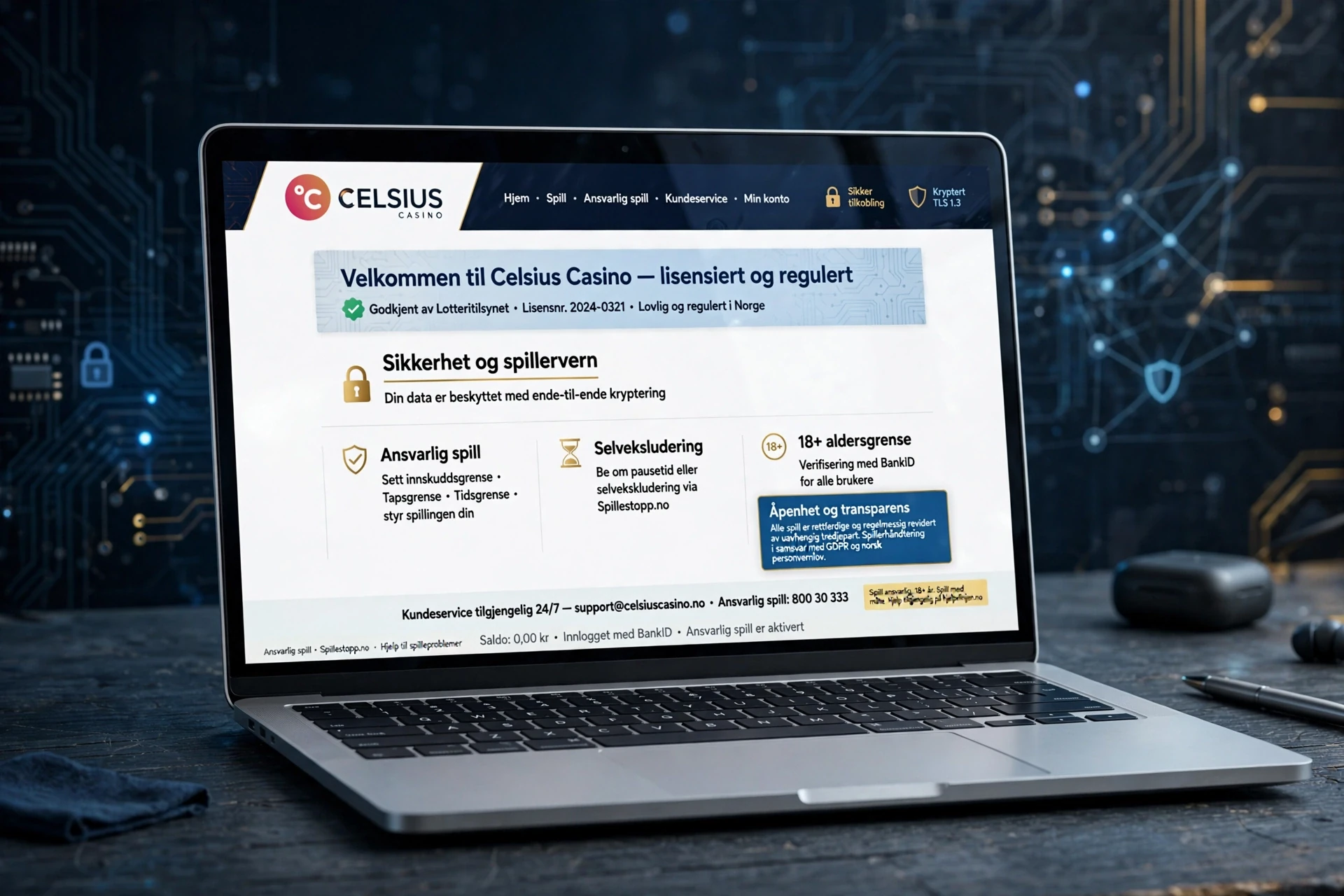 SSL-sertifikat CELSIUS CASINO